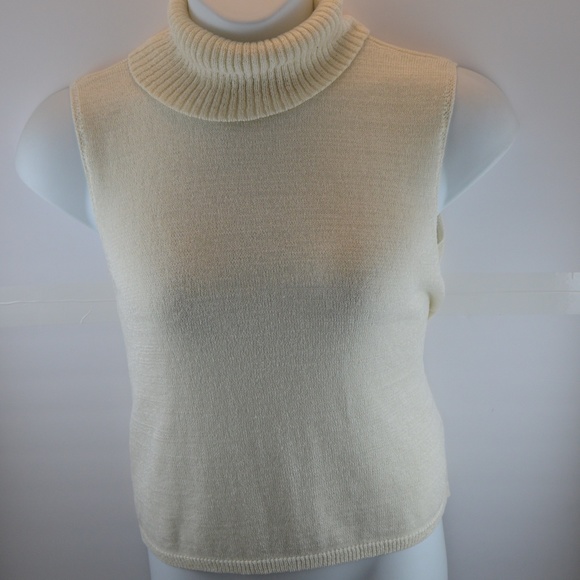 🔴 Josephine Chaus Sleeveless Turtleneck Sweater - Picture 2 of 5